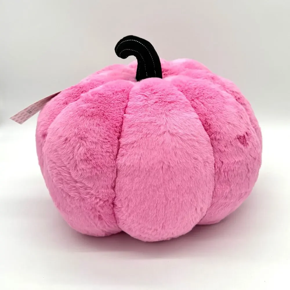 Cupcakes & Cashmere Plush Pink 3D Koda Jack O Lantern Pumpkin Pillow Halloween